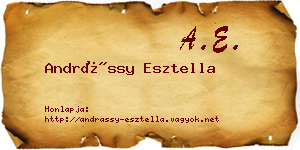 Andrássy Esztella névjegykártya